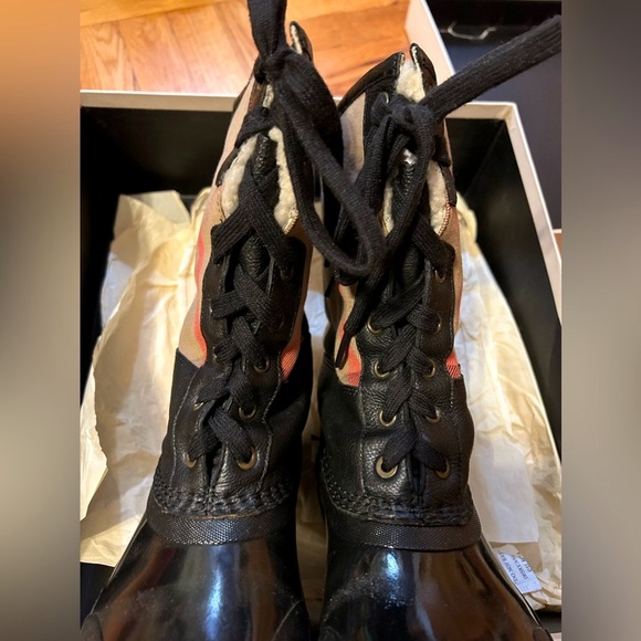 EUC Burberry Danning weather rain/snow boots signature pattern UK 4 EUR 37 - Picture 6 of 15